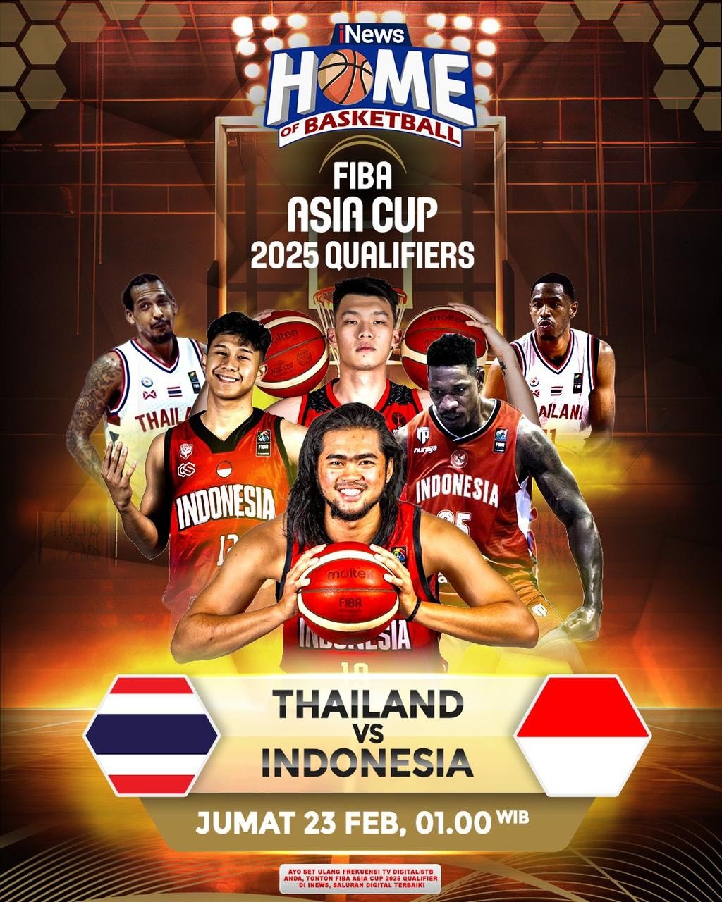 Timnas Basket Indonesia Siap Raih Kemenangan Lawan Thailand dan Australia di Qualifiers FIBA Asia Cup 2025, Saksikan di iNews