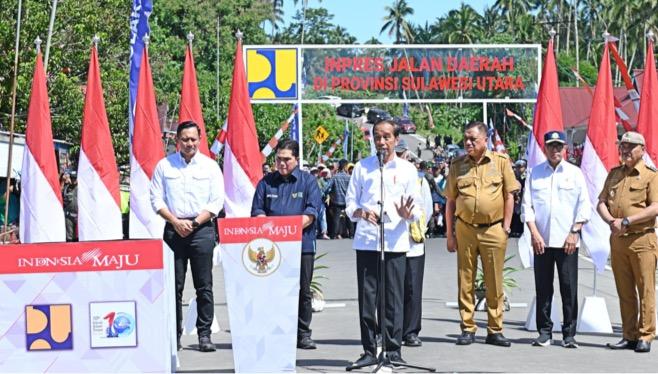 Jokowi Resmikan Perbaikan Jalan Sepanjang 59 Km di Sulawesi Utara Senilai Rp183 Miliar