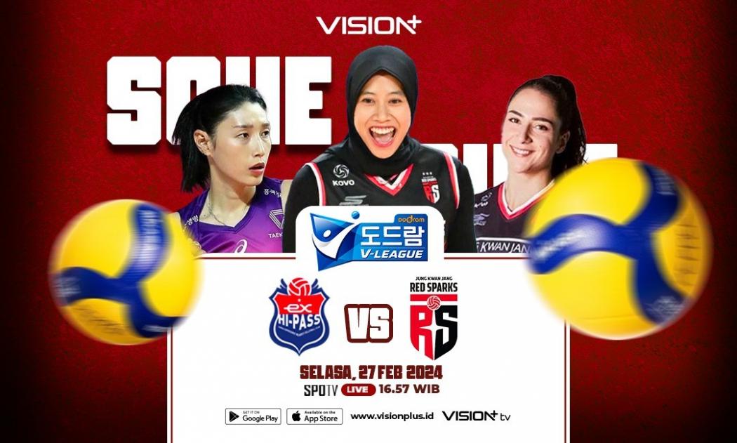 Link Live Streaming Red Sparks Vs Hi Pass di Liga Voli Korea 2023-2024 Hari Ini