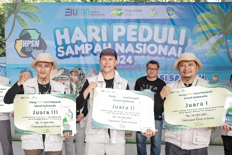 Pegadaian dan FORSEPSI Peringati Hari Peduli Sampah Nasional 2024 di Pangandaran 