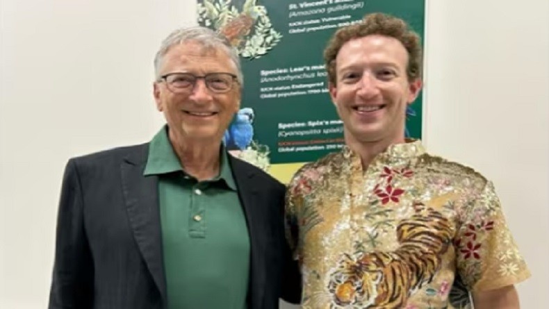 Sempat Foto Bersama, Ini Momen Bill Gates Ketemu Mark Zuckerberg di India