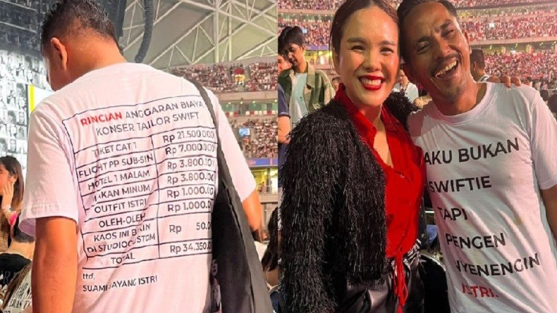 Viral Pria asal Indonesia Ngaku Sayang Istri, Rela Nonton Konser Taylor Swift meski Tidak Ngefans 