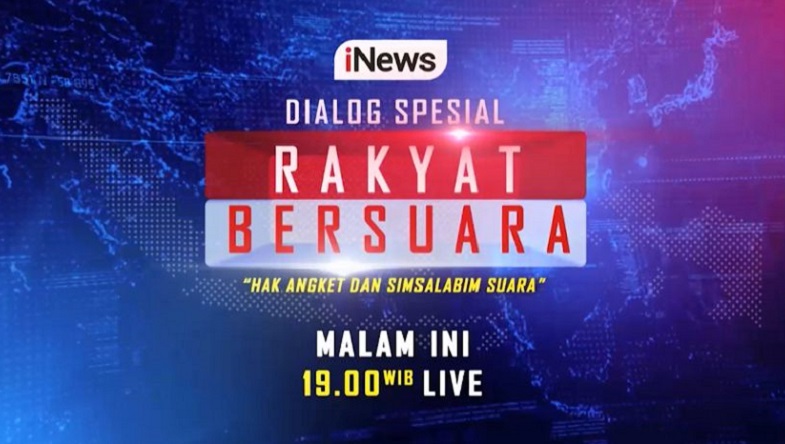 Saksikan Dialog Besar Rakyat Bersuara Hak Angket dan Simsalabim Suara Bersama Aiman di iNews Malam Ini
