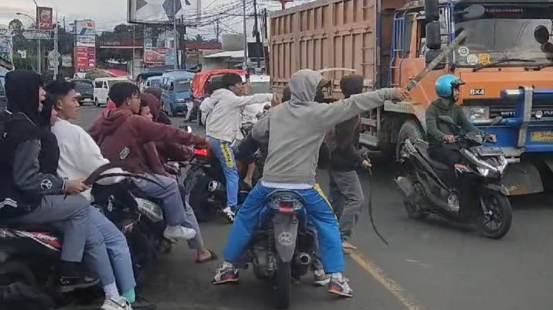 Heboh Tawuran Pelajar Bawa Sajam di Caringin Bogor, Polisi Turun Tangan