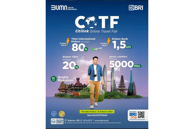 BRI dan Citilink Kembali Gelar Online Travel Fair, Yuk Beli Tiket Mudik Lebaran!