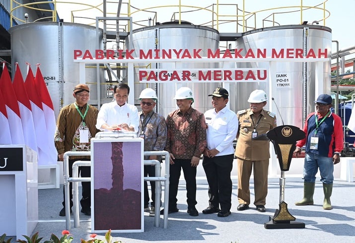 Baru Diresmikan Jokowi, Kapasitas Produksi Pabrik Minyak Makan Merah Capai 7 Ton per Hari