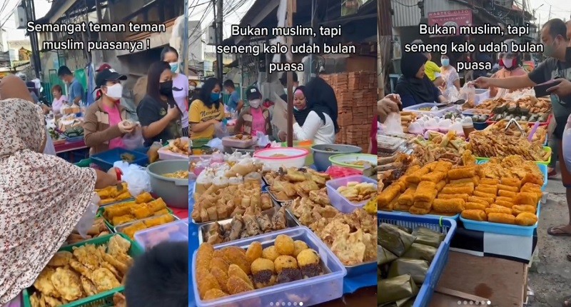 Viral Perburuan Takjil Jelang Buka Puasa oleh Non-muslim, Netizen: Untukmu Agamamu, Untukku Takjilmu!