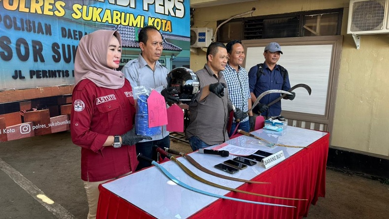 Konvoi Motor Puluhan Remaja Berulah di Sukabumi, Bacok 2 Pengendara