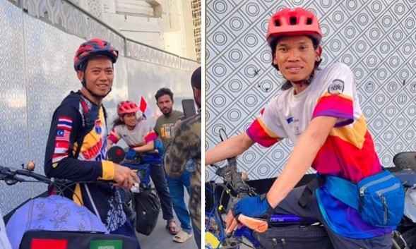 Viral 2 Pria asal Sumatera Naik Sepeda 7 Bulan Umroh ke Mekkah