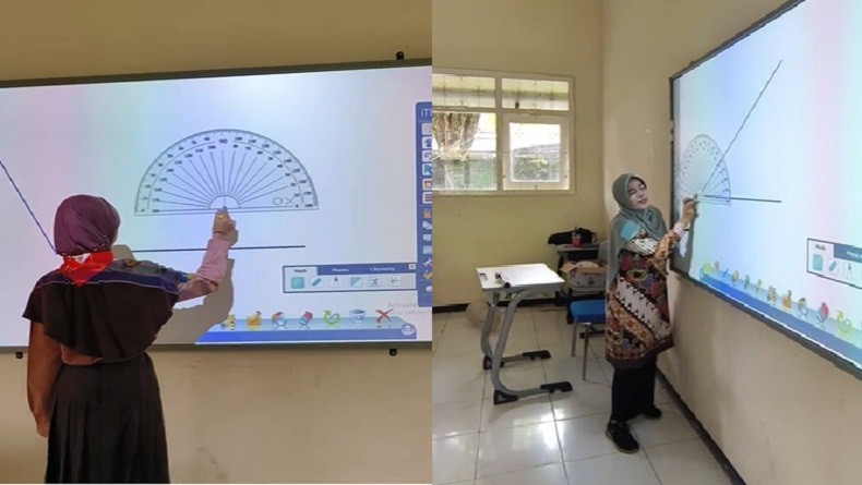 Viral Guru Ngajar Pakai Papan Tulis Touchscreen, Warganet Kagum: Kalau Gini Bikin Hobi Matematika!