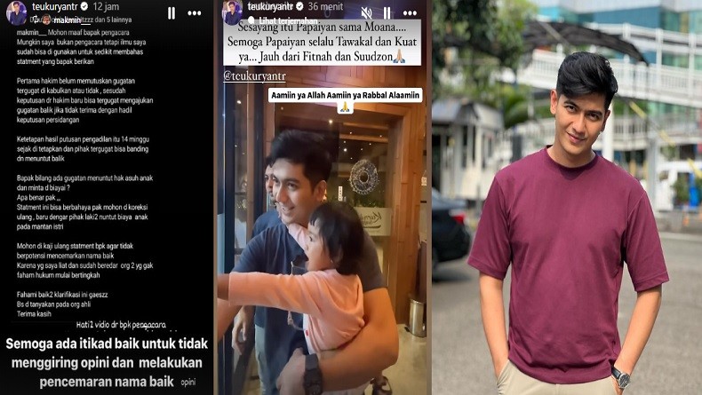 Dituding Minta Hak Asuh dan Biaya Anak ke Ria Ricis, Begini Respons Teuku Ryan 