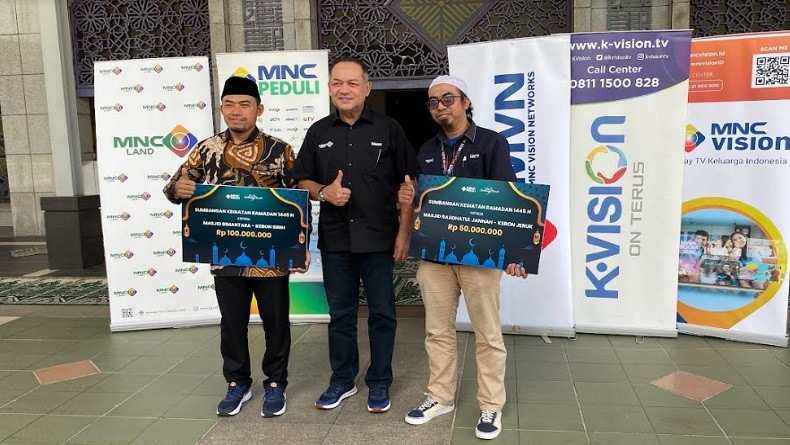 MNC Peduli Beri Bantuan Ramadhan ke Masjid Bimantara dan Raudhatul Jannah