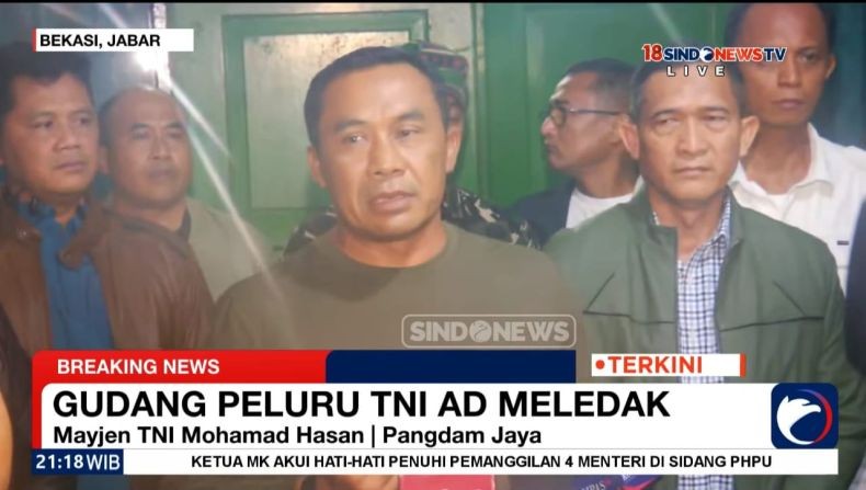 Ledakan Gudang Amunisi di Ciangsana, Pangdam Jaya: Lokasi Sangat Aman di Bunker