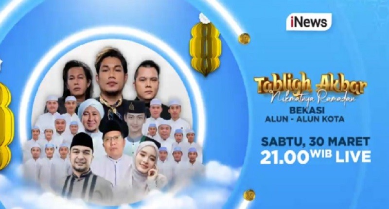 Konser Ngabuburit dan Tabligh Akbar Nikmatnya Ramadan, Langsung dari Alun-Alun Kota Bekasi, Live di iNews