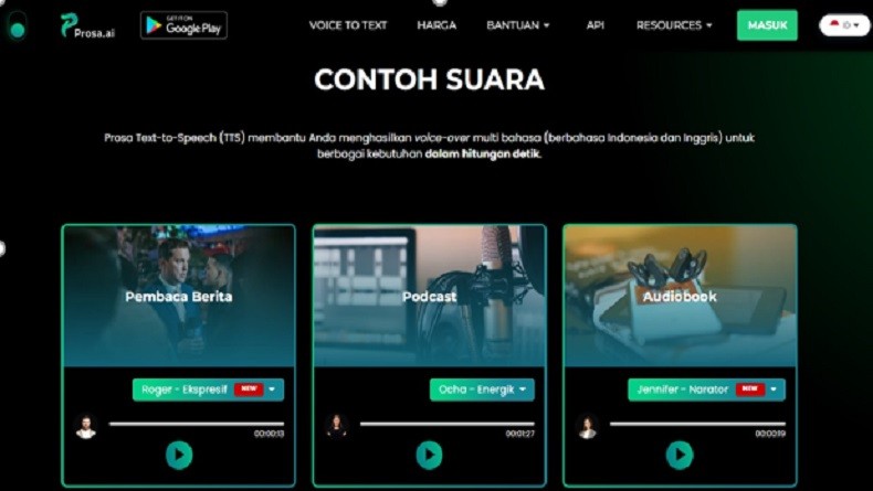 Text-to-Speech Prosa Dilengkapi Speech Synthesizer, Pengguna Bisa Ubah Teks Tertulis Jadi Ucapan