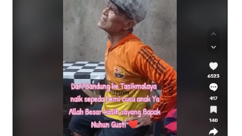Viral Kisah Kakek Nekat Naik Sepeda dari Bandung ke Tasikmalaya demi Temui Anak dan Cucu