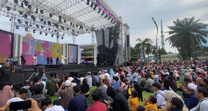 Perhelatan Tabligh Akbar di Tangerang Disambut Antusiasme Penonton