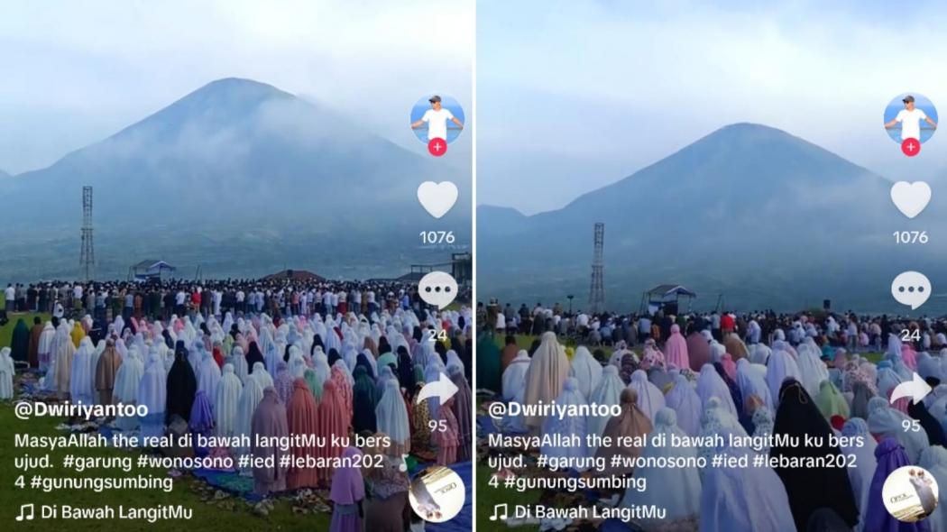 Viral Pemandangan Indah Shalat Id Bisa Melihat Gunung, Ternyata di Sini Lokasinya!