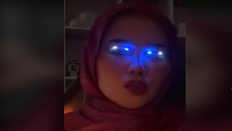Viral Kreator Pakai Eyeliner LED, Warganet: Tahun Ini Lebaran Semua Bercahaya! 