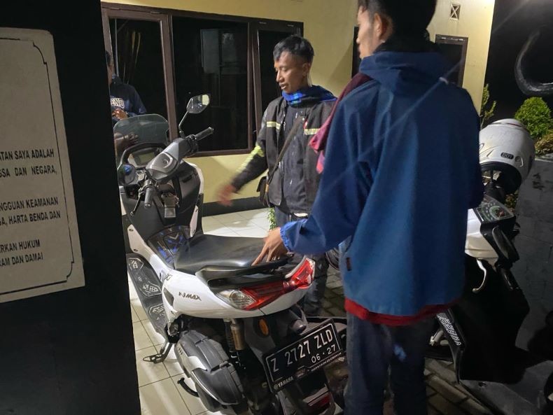 Motor Anggota Polisi Dicuri Saat Atur One Way di Jalur Malangbong Garut