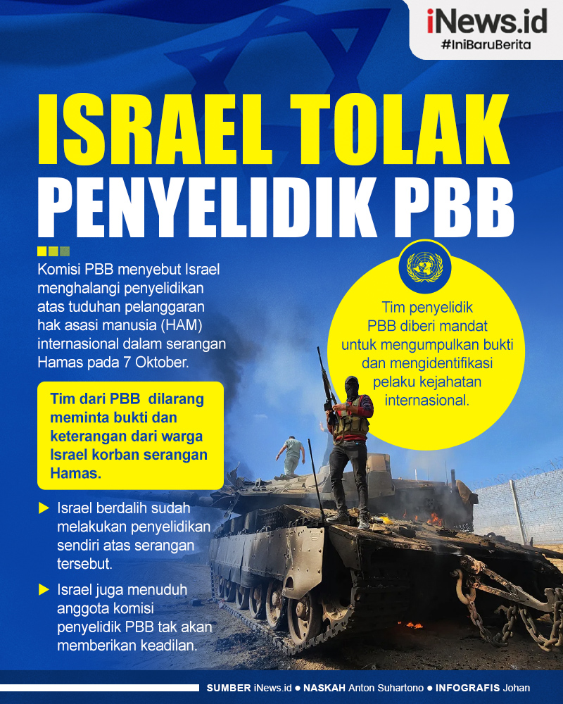 Infografis Israel Tolak Penyelidik PBB Periksa Warga Korban Serangan Hamas
