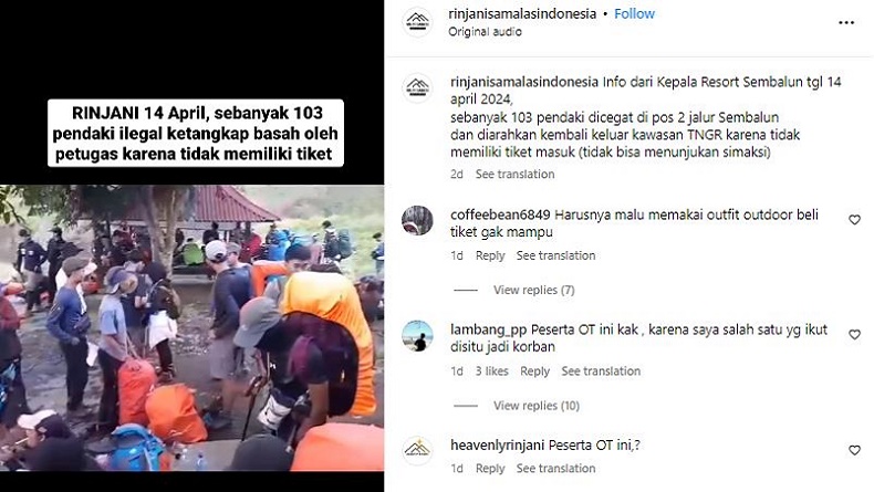 Viral 103 Pendaki Gunung Rinjani Dipaksa Turun, Tak Punya Tiket gegara Ditipu Open Trip