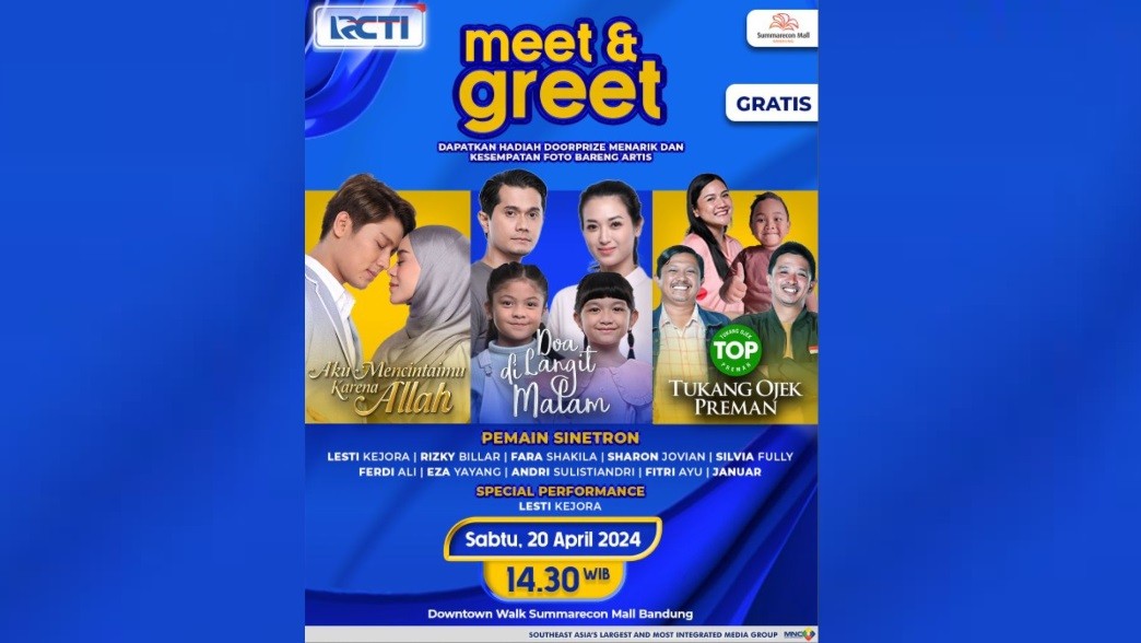 Saksikan Kemeriahan Bersama Para Pemain Sinetron dalam Meet and Greet RCTI di Bandung