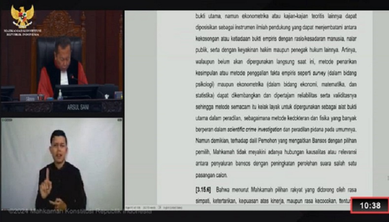 MK Nilai Penyaluran Bansos Sah: Tak Pengaruhi Pemilih di Pilpres 2024