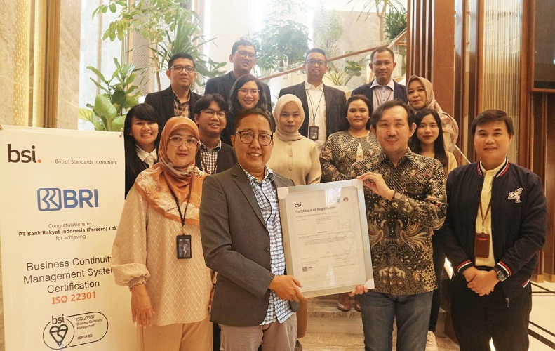 Komitmen Jaga Keandalan Transaksi Nasabah, BRI Raih ISO 22301:2019 BCMS