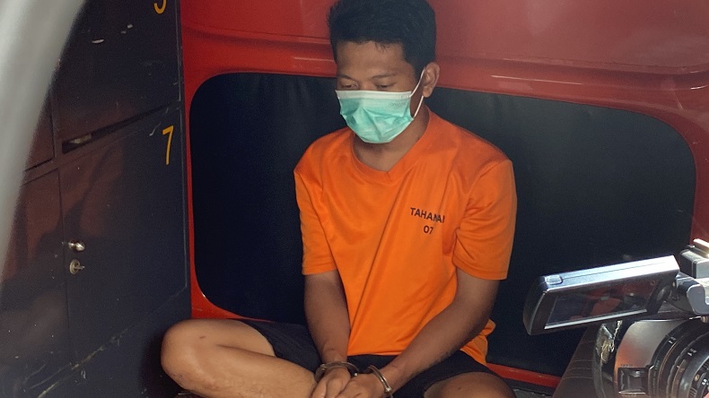 Tampang Pembunuh Perempuan Hamil di Jakut, Terus Tertunduk Lesu