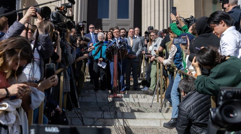 Datangi Kampus untuk Bela Mahasiswa Yahudi, Ketua DPR AS Dicemooh Demonstran Pro-Palestina