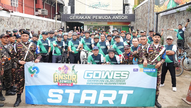 GP Ansor Gelar Kegiatan Bersepeda 90 Km, Olahraga Sekaligus Tapak Tilas Perjuangan Ulama