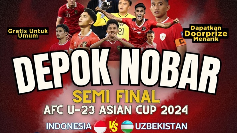 Pemkot Depok Gelar Nobar Indonesia U-23 vs Uzbekistan, Catat Lokasi dan Jadwalnya
