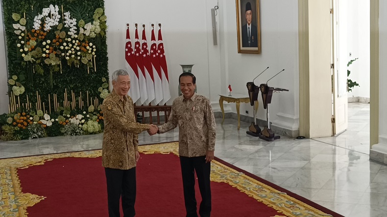 Presiden Jokowi Terima Kunjungan PM Singapura Lee Hsien Loong di Istana Bogor