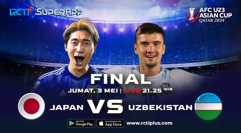 Link Live Streaming Jepang Vs Uzbekistan Final Piala Asia U-23 2024 Malam Ini di RCTI+