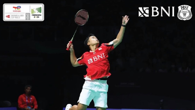 Hasil Thomas Cup 2024: Ginting Gilas Chou Tien Chen, Indonesia 1-0 Taiwan