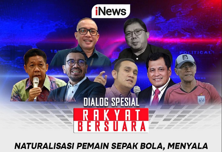 Bung Towel hingga Arya Sinulingga Bahas Naturalisasi Pemain Sepak Bola di Rakyat Bersuara, Live iNews Besok!