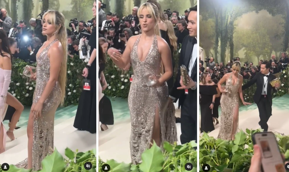 Lucu, Camila Cabello Bawa Es Balok di Met Gala 2024 hingga Tangannya Kedinginan