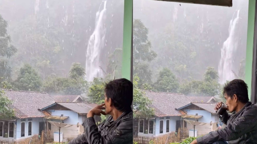 Viral Rumah Sederhana Punya Pemandangan Indah Layaknya Surga, Buka Pintu Langsung Air Terjun!