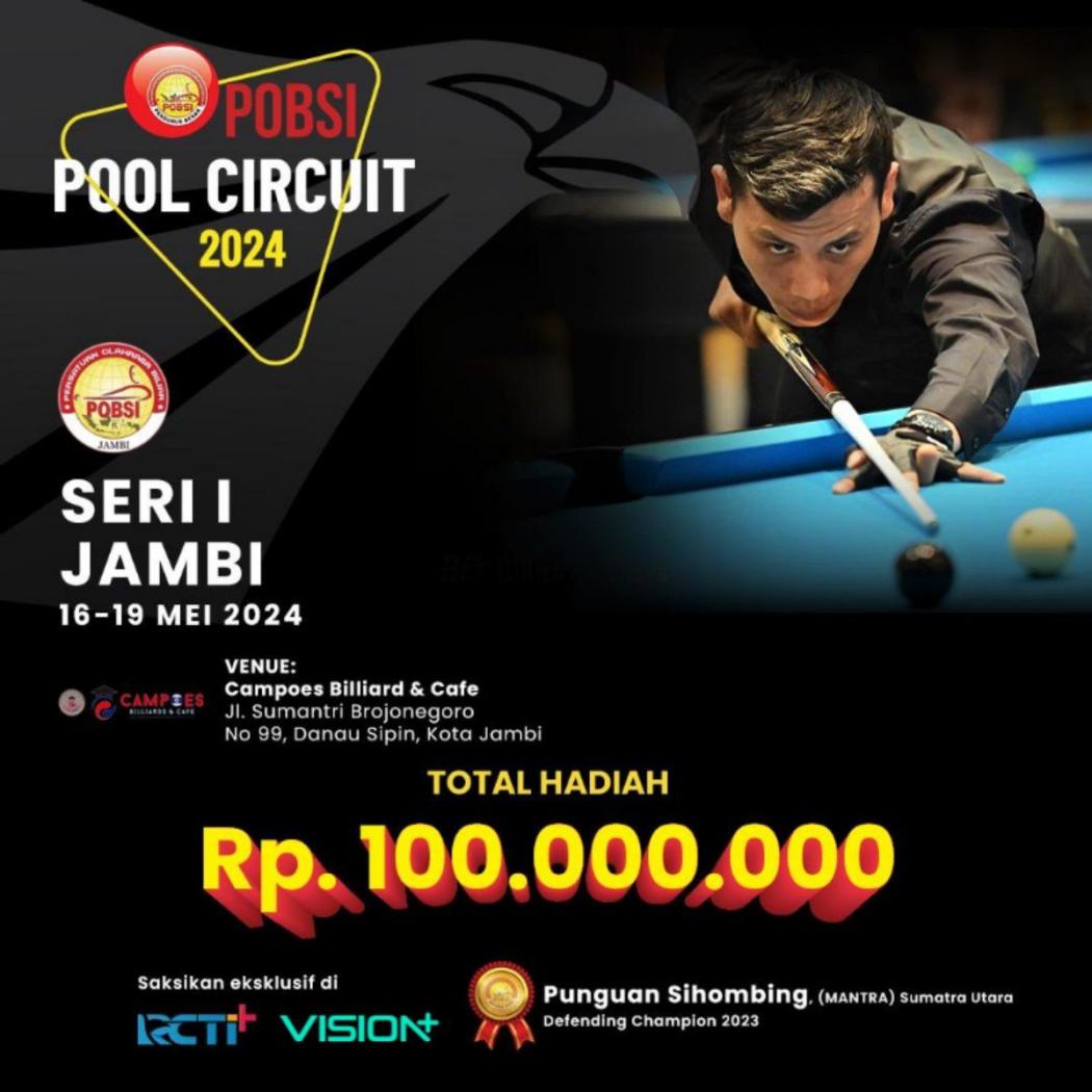 POBSI Pool Circuit 2024 Start di Kota Jambi