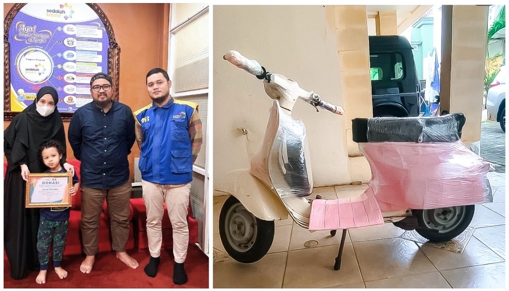 Mengharukan, Uang Lelang Vespa Babe Cabita Rp212 Juta Diberikan ke Masjid dan Pesantren
