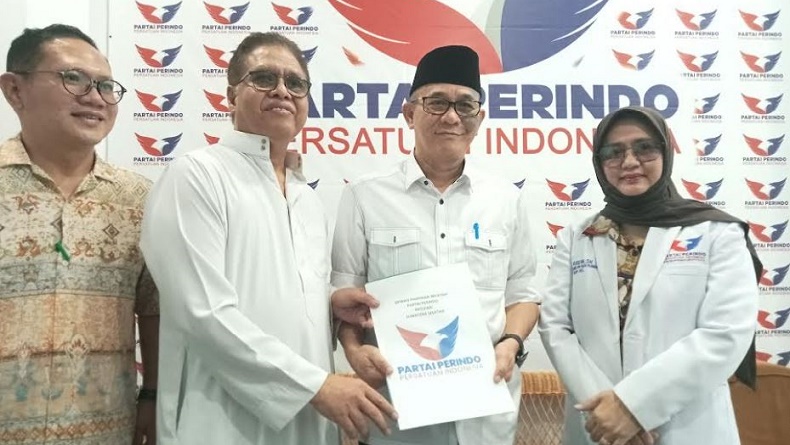 Heri Amalindo Ambil Formulir Bacalon Gubernur Sumsel ke Perindo, Ini Kata Febuar Rahman