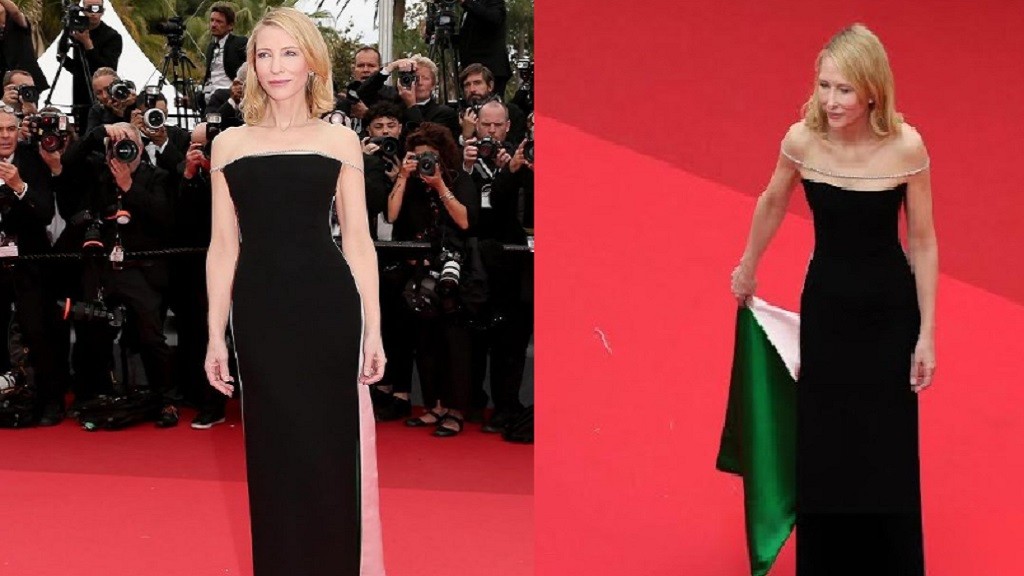 Gaun Cate Blanchett di Cannes Film Festival 2024 Jadi Sorotan, Representasikan Bendera Palestina 