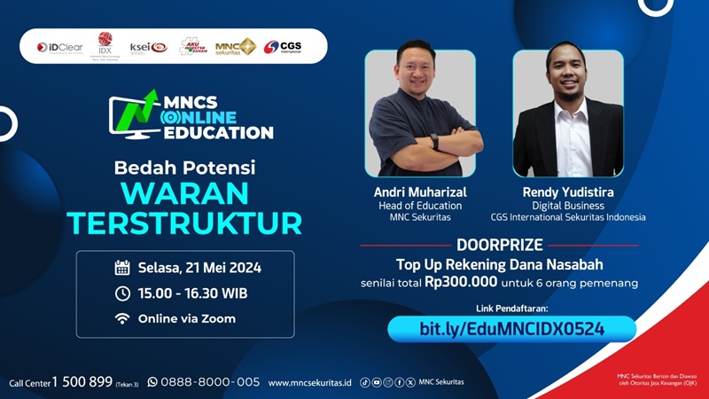 Ikuti Webinar Bedah Potensi Waran Terstruktur Bersama MNC Sekuritas dan CGS International Sekuritas Indonesia