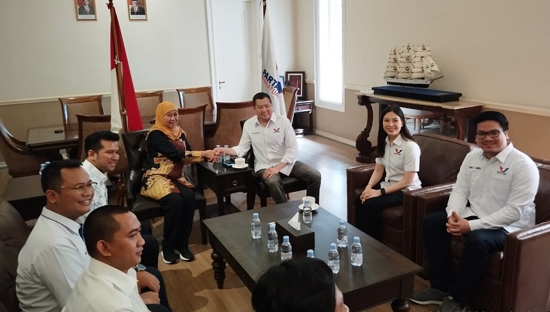 Khofifah-Emil, HT dan Jajaran Partai Perindo Gelar Pertemuan Tertutup