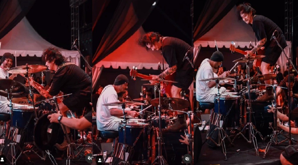 Momen Vincent Mendadak Jatuh saat Naik ke Atas Drum, Gading Marten: Jatoh Tetep Keren!