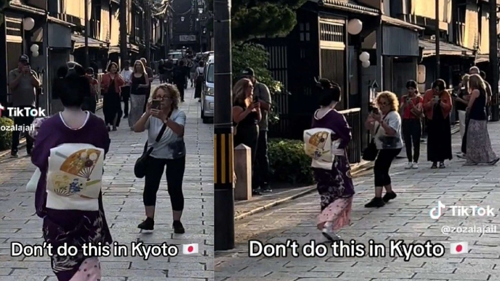 Viral Aksi Turis di Jepang Bergaya Paparazi Memfoto Geisha, Warga Mulai Resah!