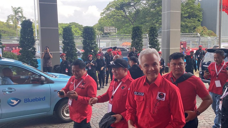 Megawati hingga Ganjar Tiba di Arena Rakernas V PDIP