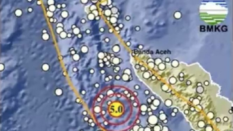 Gempa Terkini M5,0 Guncang Calang Aceh Jaya, BMKG: Tidak Berpotensi Tsunami