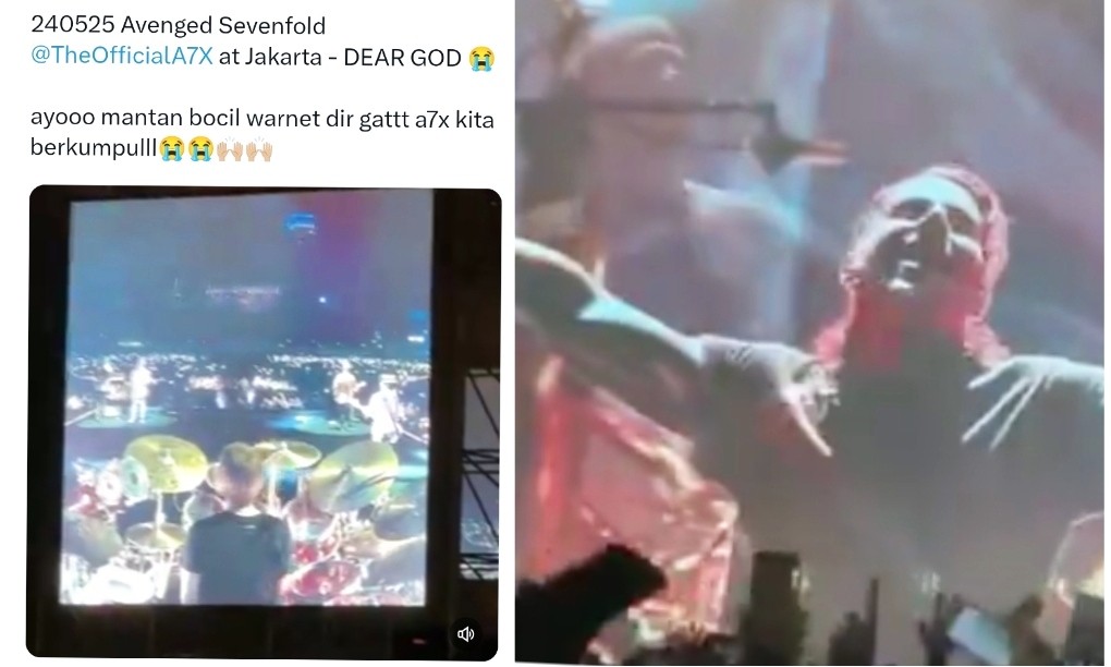 Momen Avenged Sevenfold Bawakan Lagu Dear God di GBK, Netizen: Anak Warnet Kumpul Nostalgia